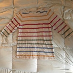 Christopher & Banks Striped Cotton Tunic Tee